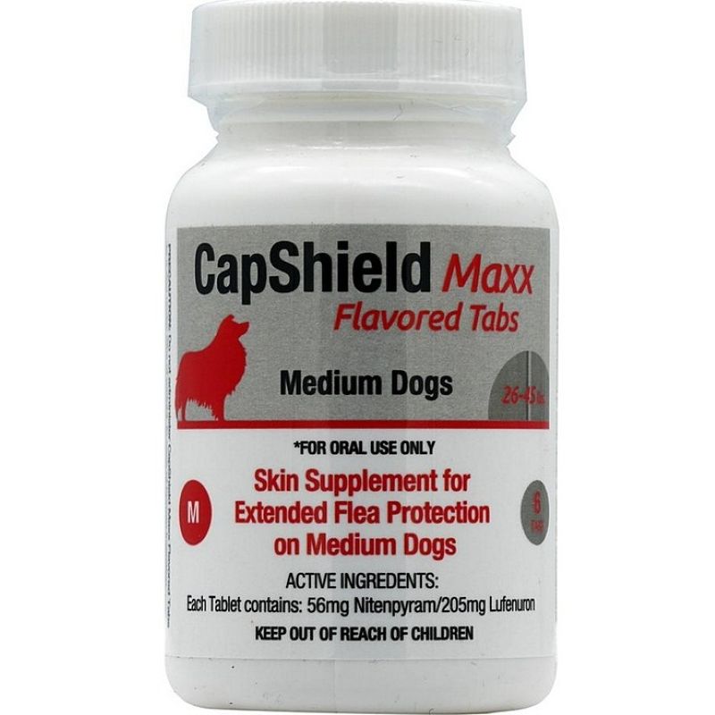 CapShield Maxx Flavored Flea Protection Tablets for Dogs 26-45 lb 6ct