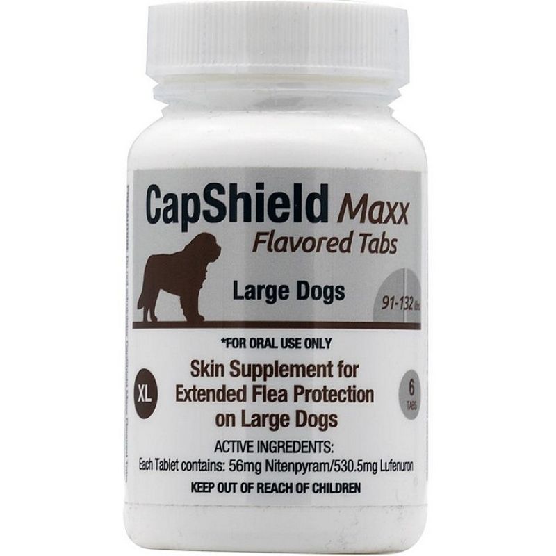 CapShield Maxx Flavored Flea Protection Tablets for Dogs 91-132 lb 6ct