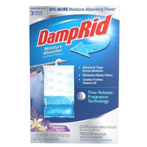 DampRid Hanging Moisture Absorber Lavender Vanilla 15.4 oz 3 Ct