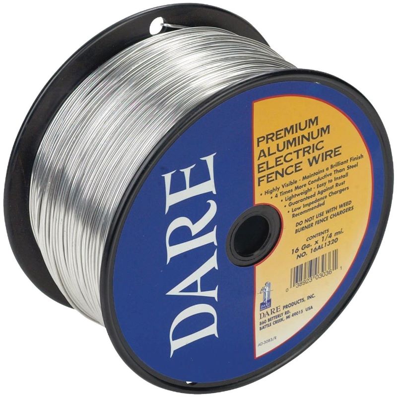 Dare Premium Aluminum Electric Fence Wire 16ga 1/4 mile