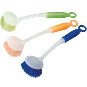 Diamond Visions Nylon Long Handle Scrub Brush 9”