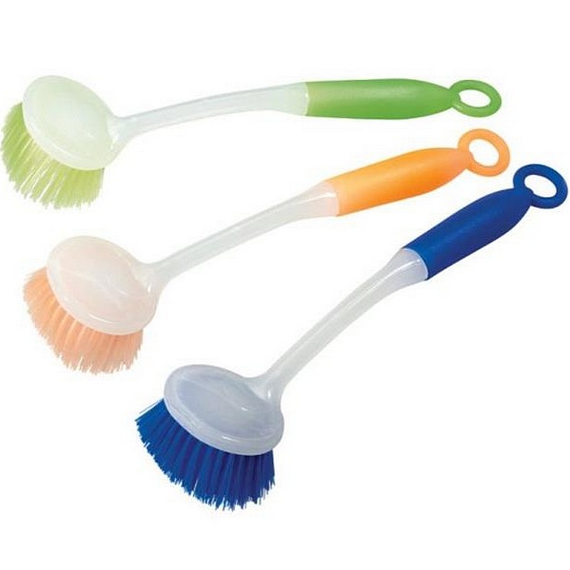 Diamond Visions Nylon Long Handle Scrub Brush 9”