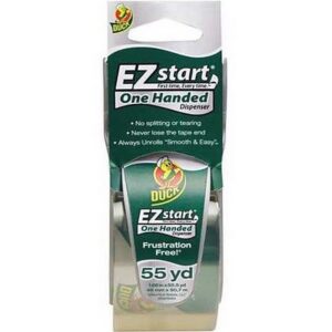 Duck EZ Start Clear Heavy-Duty Packaging Tape w-Dispenser 55yd