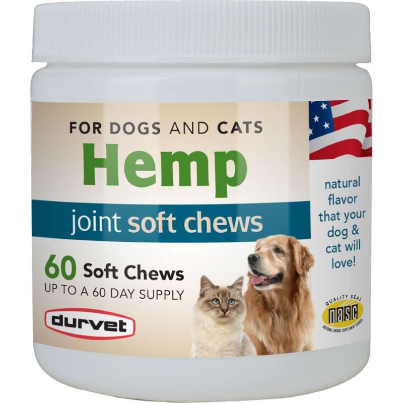 Durvet Hemp Joint Soft Dog & Cat Chews 60 ct