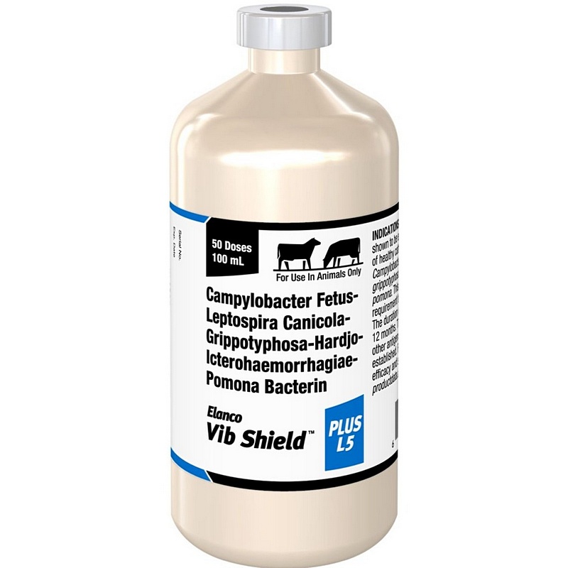 Elanco Vib Shield Plus L5 Cattle Vaccine 100mL 50 Dose