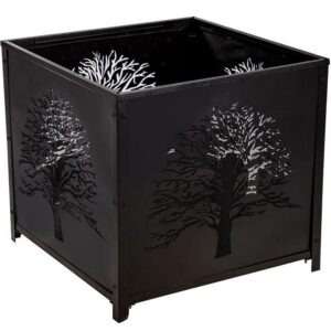 Evergreen Square Tree of Life Fire Pit 8”x26.5”