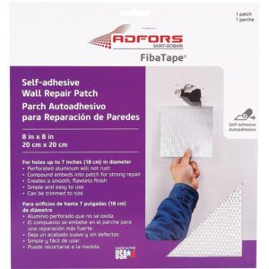 FibaTape Self-Adhesive White Wall & Ceiling Repair Patch 8”x8”