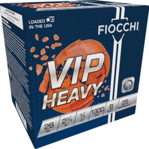 Fiocchi Exacta 28VIPH8 28 ga 2-3/4” oz #8 Shot Ammo