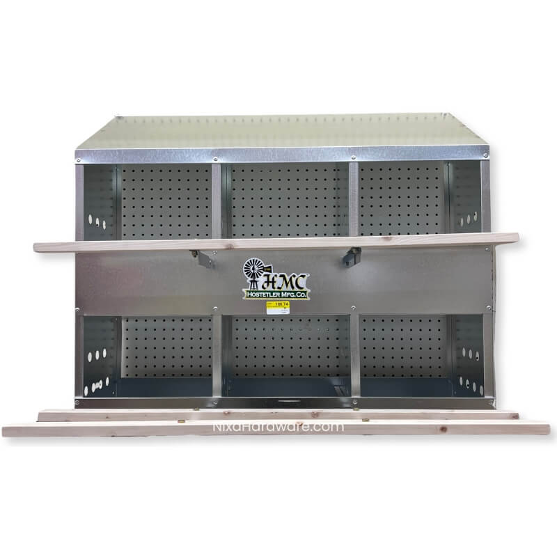 Galvanized Steel 6-Hole Poultry Nesting Box