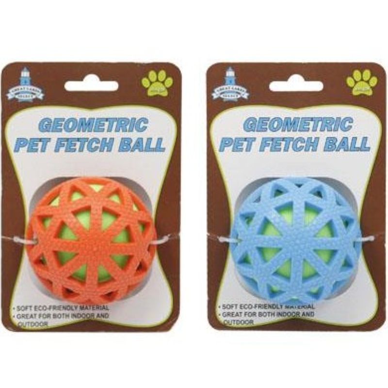 Geometric Design Squeaky Pet Ball