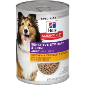 Hill’s Science Diet Sensitive Skin & Stomach Chicken & Vegetable Canned Dog Food 12.8 oz