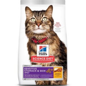 Hill’s Science Diet Sensitive Stomach & Skin Chicken & Rice Adult 1-6 Cat Food 15.5 lb