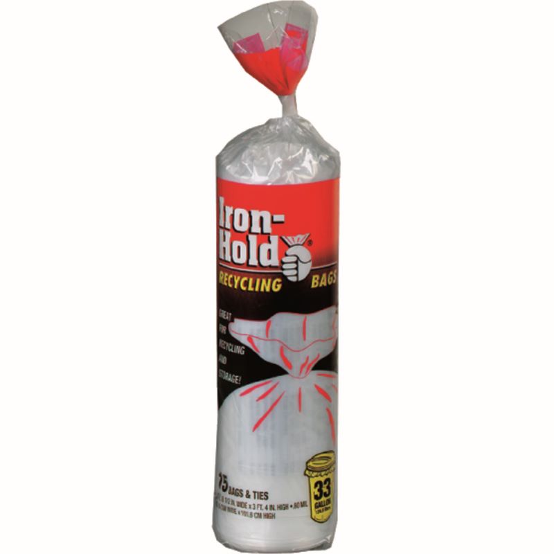 Iron Hold Twist Tie Trash Bag 33 gal 15 Ct