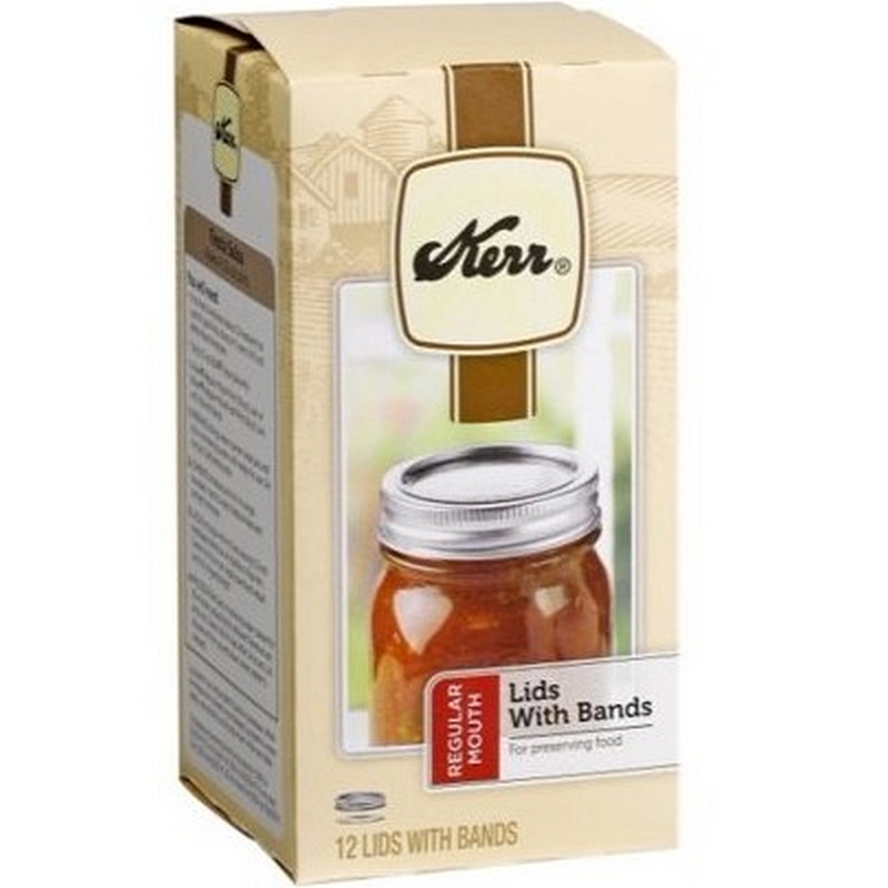 Kerr Regular Mouth Canning Jar Lids with Bands 10 pk