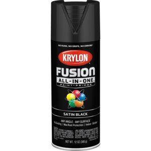 Krylon Fusion All-in-One Satin Black Spray Paint 12 oz