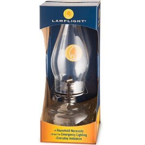 Lamplight Farms Clean Burn Glass Chamber Oil Lamp 11”