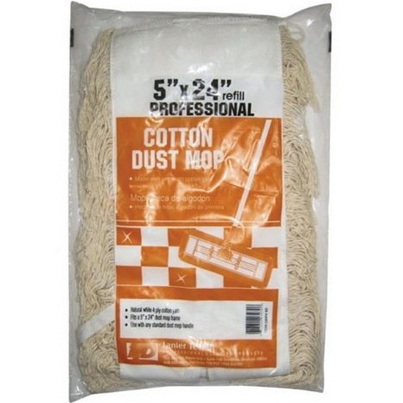 Lanier 4-Ply Cotton Dust Mophead Refill 5”x24”