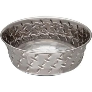 Loving Pets Diamond Plated Non-Skid Pet Bowl 1 qt