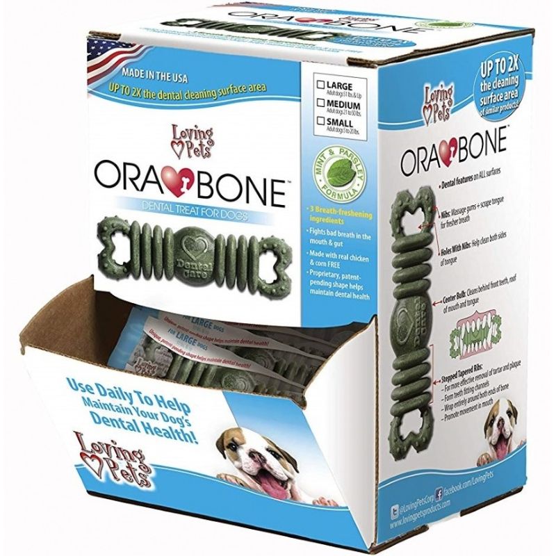 Loving Pets Ora-Bone Large Dental Dog Treat