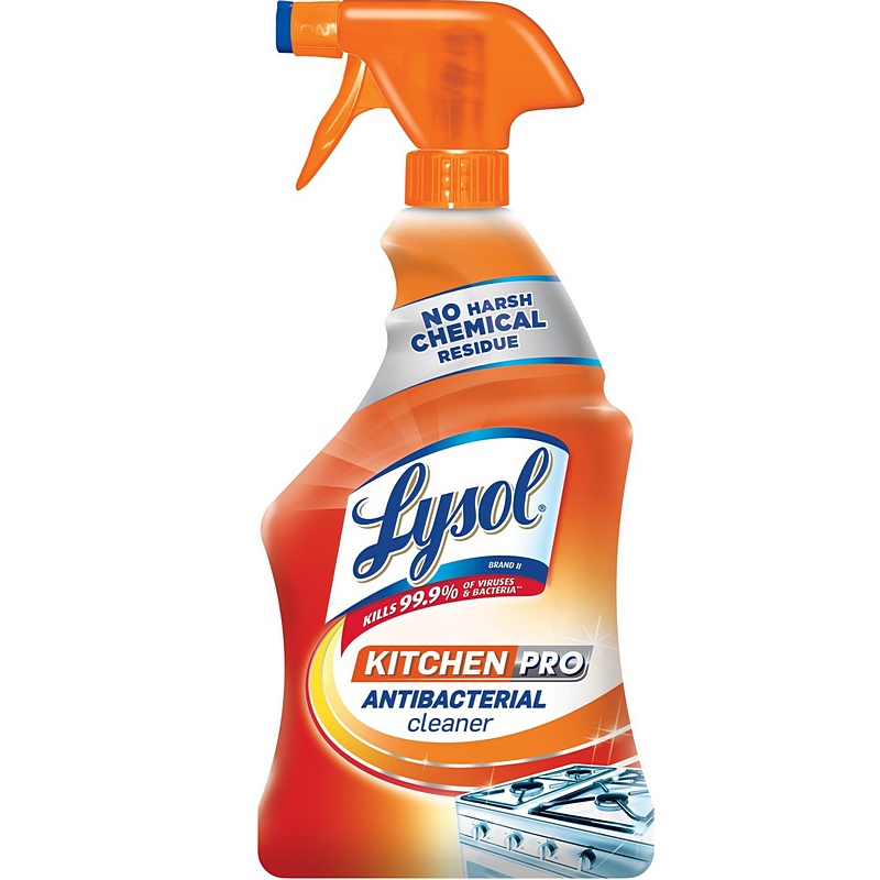 Lysol Kitchen Pro Citrus Antibacterial Cleaner Spray 22 oz