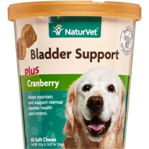 NaturVet Bladder Support Plus Cranberry Soft Chews for Dogs 60 ct
