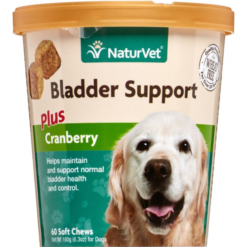 NaturVet Bladder Support Plus Cranberry Soft Chews for Dogs 60 ct