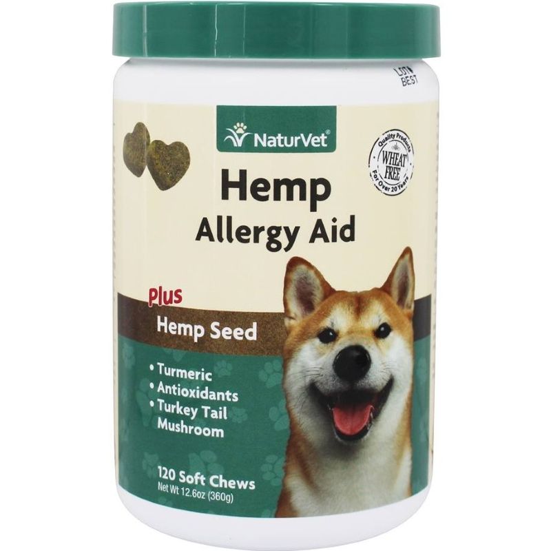 NaturVet Hemp Allergy Aid Plus Hemp Seed Soft Dog Chews 120 ct
