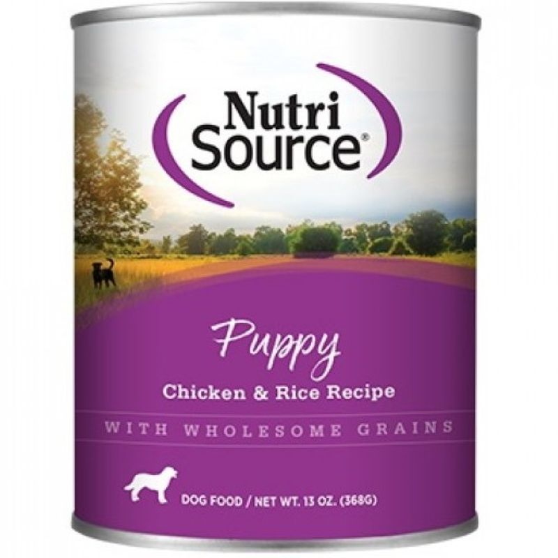 NutriSource Puppy Formula Chicken & Rice Canned Puppy Food 13 oz