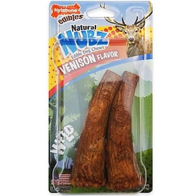 Nylabone Nubz Venison Dog Bones 2pk