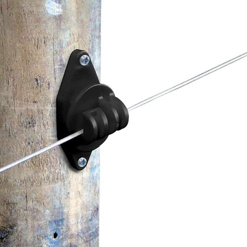 Patriot Black Wood Post Claw Insulator 25 ct