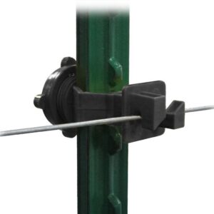 Patriot Screw-On Black T-Post Insulators 25 ct