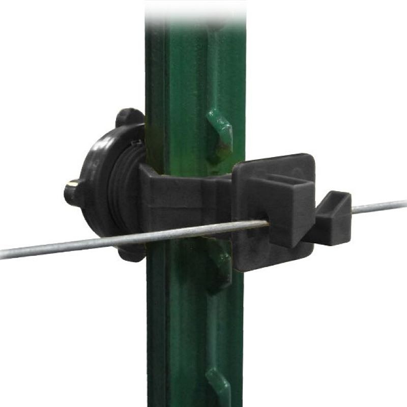 Patriot Screw-On Black T-Post Insulators 25 ct