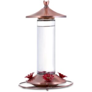 Perky Pet Elegant Copper Glass Hummingbird Feeder 12 oz