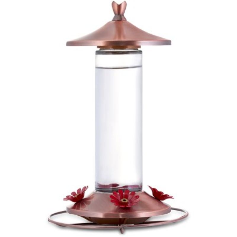 Perky Pet Elegant Copper Glass Hummingbird Feeder 12 oz