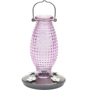 Perky Pet Vintage Cranberry Hobnail Glass Hummingbird Feeder 1 oz