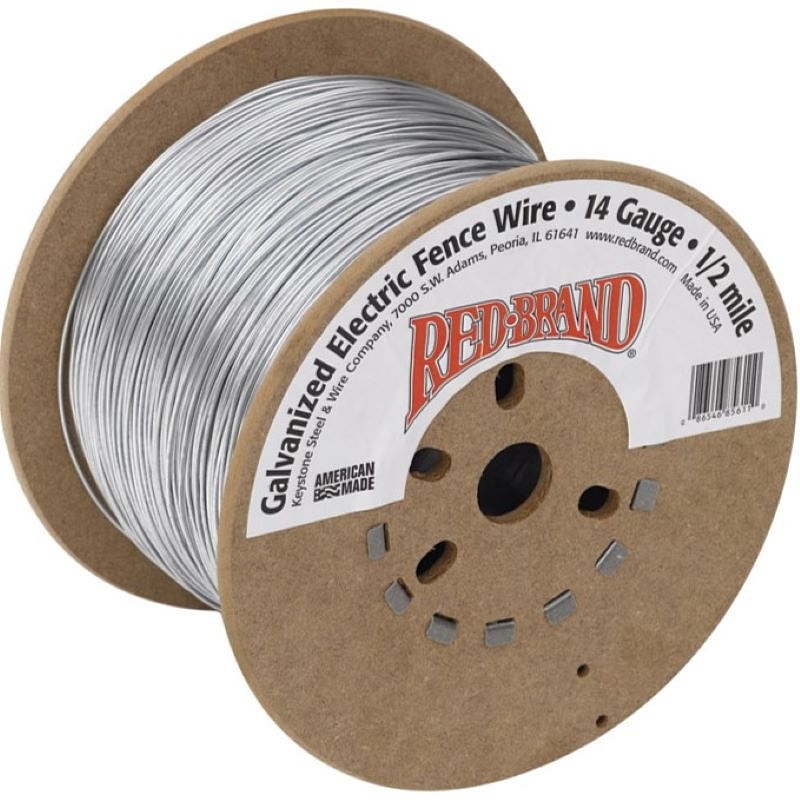 RedBrand Silver Galvanized Electric Fence Wire 14ga 1 2 mile