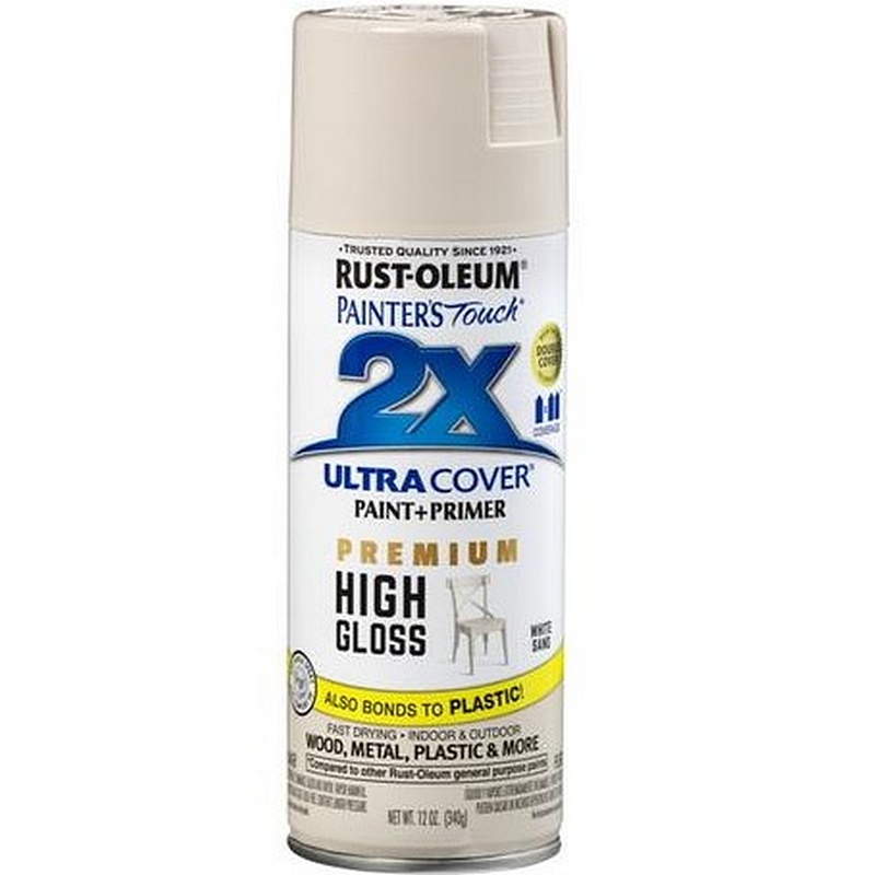Rust-Oleum High Gloss White Sand Spray Paint 12 oz