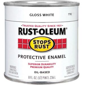 Rust-Oleum Rust Stop Oil Based Protective Enamel Gloss White 8 oz