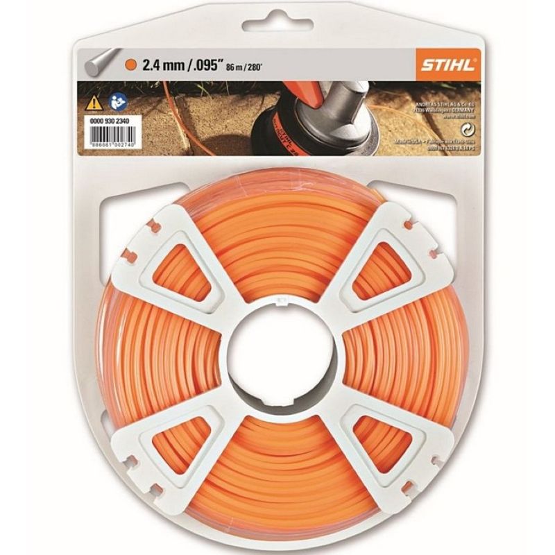 STIHL Premium Round Orange Nylon Trimmer Line 0.95”x280’