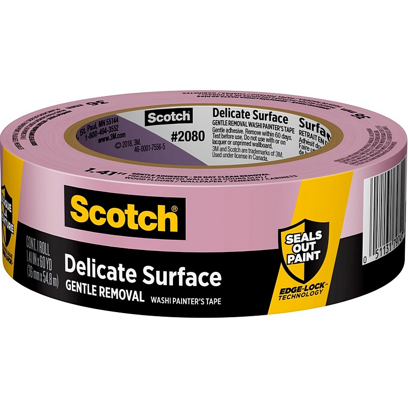 Scotch Blue Delicate Surface Edge-Lock Painter’s Tape 1.44”x60yd