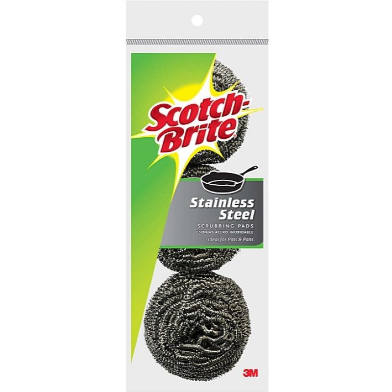 Scotch Brite Heavy Duty Stainless Steel Scrubbing Pads 3 Ct