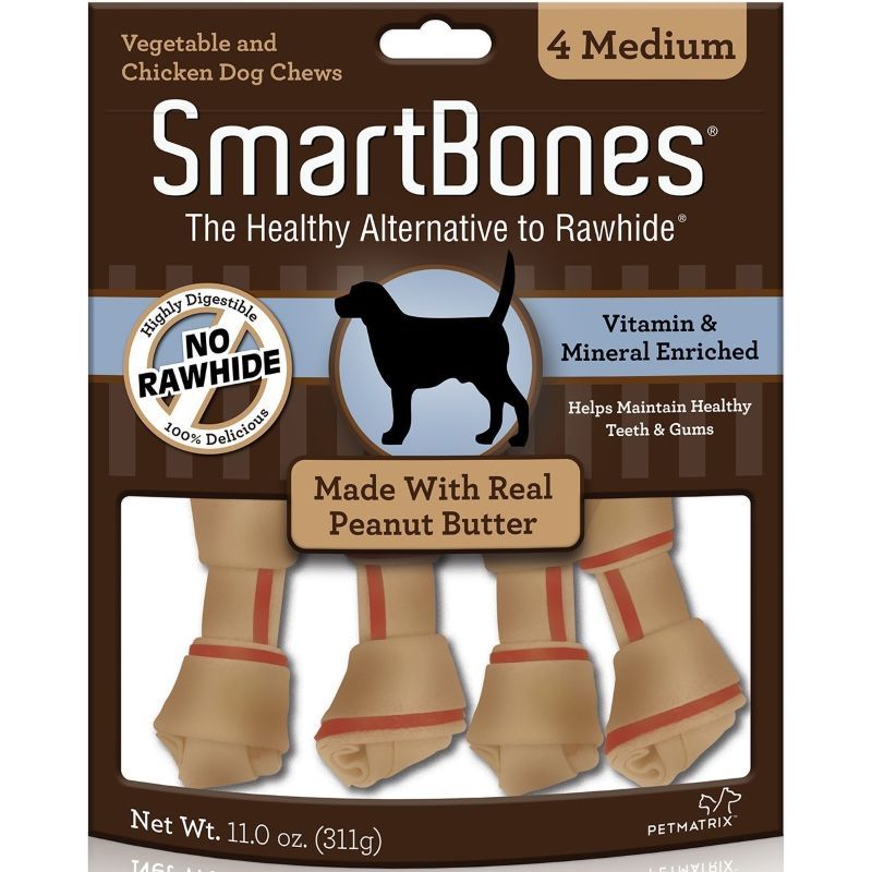 SmartBones Peanut Butter Medium Dog Chews 4pk