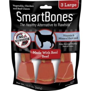 SmartBones Rawhide-Free Beef Large Dog Chews 3pk