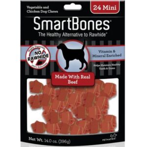 SmartBones Real Beef Mini Dog Chews 24pk