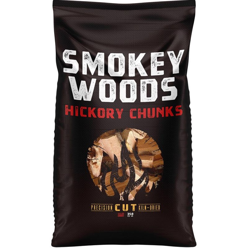 Smokey Woods All-Natural Hickory Wood Smoking Chunks 350 cu in