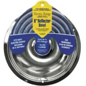 Stanco Chrome-Plated Electric Range Reflector Bowl 8”