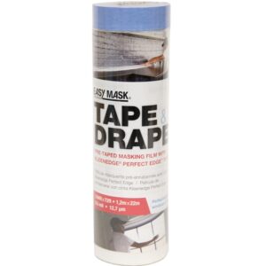 Trimaco Easy Mask Pre-Taped Plastic Drop Cloth 48”x72’