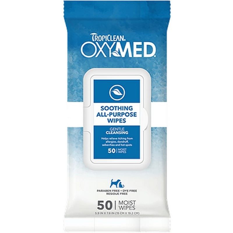 Tropiclean OxyMed Soothing Allergy Relief Wipes