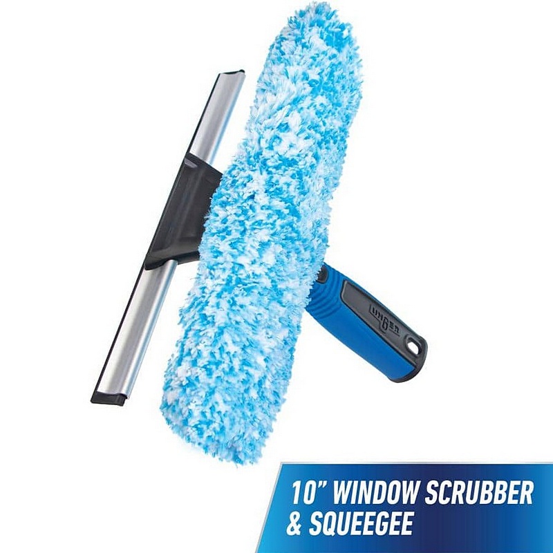 Unger Professional 2-in-1 Window Cleaner Squeegee & Scrubber 10”