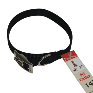 Valhoma Nylon Black Dog Collar 3/4 x 14 inch